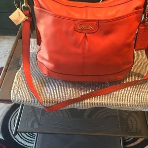 Sold Authentic “Coach Shoulder Bag” Coral-Color “Brand New with Tags”